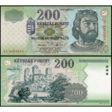 Hungary Hungria P-187e Fe 200 Forint 2005 - Rei Károly I