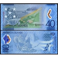 Solomon Islands Ilhas Salomão P-37a Fe 40 Dollars 2018 Comemorativa Polímero