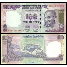 Índia P-98h Fe 100 Rupees 2006 Letra R Gandhi 