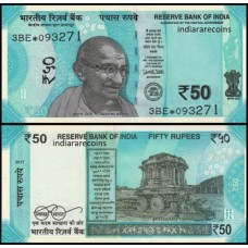 Índia P-111b Fe 50 Rupees 2017 Gandhi