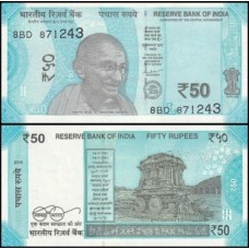 Índia P-111h Fe 50 Rupees 2019 Gandhi 