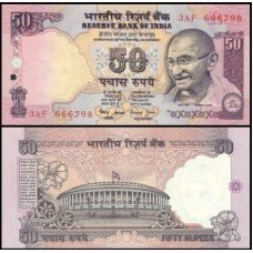 Índia P-90d Fe 50 Rupees ND (1997) Gandhi 