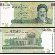 Iran Irã P-151d Fe 100.000 Rials 2018 Ruhollah Khomeini