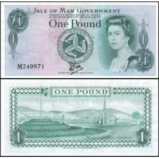 Isle Of Man Ilha Do Homem P-38a S/Fe 1 Pound ND (1983) Tyvek Rainha