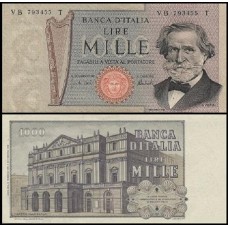 Italy Itália P-101c Fe 1.000 Lire 1973 Giuseppe Verdi