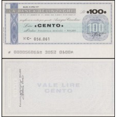 Italy Itália 100 Lire Fe La Banca Belinzaghi 1977 (58)