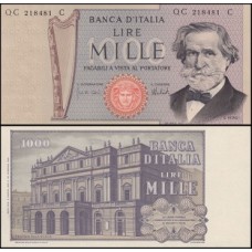 Italy Itália P-101d Fe 1.000 Lire 1975 Giuseppe Verdi