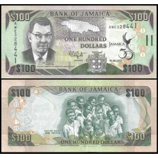 Jamaica P-90 Fe 100 Dollars 2012 Comemorativa