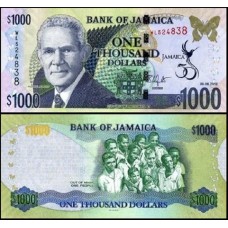 Jamaica P-92 Fe 1.000 Dollars 2012 Comemorativa