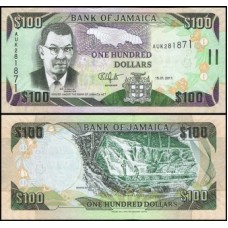 Jamaica P-84f Fe 100 Dollars 2011