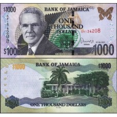 Jamaica P-86p Fe 1.000 Dollars 2021