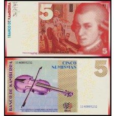 Kamberra Camberra 5 Numismas 2012 Fe Mozart Fantasia