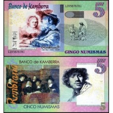 Kamberra Camberra 5 Numismas 2012 Fe Rembrandt Fantasia 