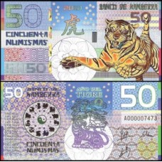 Kamberra Camberra 50 Numismas 2010 Fe Tigre Polímero Fantasia