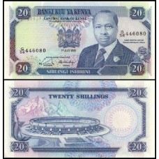 Kenya Quênia P-25c Fe 20 Shillings 1990