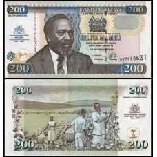 Kenya Quênia P-46 Fe 200 Shillings 2003 Comemorativa