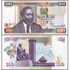 Kenya Quênia P-48a Fe 100 Shillings 2005