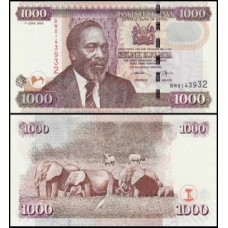 Kenya Quênia P-51a Fe 1.000 Shillings 2010