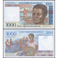 Madagascar P-76a Fe 1.000 Francs = 200 Ariary ND (1994)
