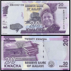 Malawi Malaui P-63d Fe 20 Kwacha 2017