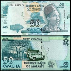 Malawi Malaui P-64e Fe 50 Kwacha 2018 Land Rover