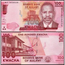 Malawi Malaui P-65c Fe 100 Kwacha 2017