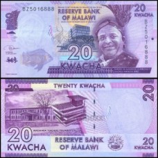 Malawi Malaui P-63e Fe 20 Kwacha 2019