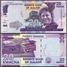 Malawi Malaui P-63f Fe 20 Kwacha 2020