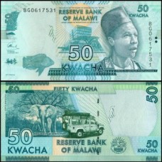 Malawi Malaui P-64d Fe 50 Kwacha 2017 Land Rover