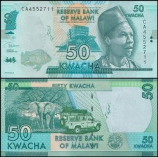 Malawi Malaui P-64g Fe 50 Kwacha 2020 Land Rover