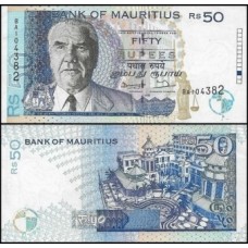 Mauritius Ilhas Maurício P-43 Fe 50 Rupees 1998 Joseph Paturau