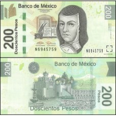 México P-125b.1 Fe 200 Pesos 2007 Sóror Juana