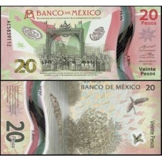 México P-132a.2 Fe 20 Pesos 2021 Comemorativa Polímero