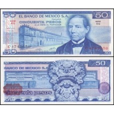 México P-65b Fe 50 Pesos 1976 Série EQ