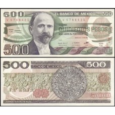 México P-79a.13 Fe 500 Pesos 1983 Francisco Ignacio Madero - Série CX