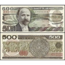 México P-79b.11 Fe 500 Pesos 1984 Francisco Ignacio Madero Série EA