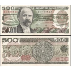 México P-79b.21 Fe 500 Pesos 1984 Francisco Ignacio Madero Série EL