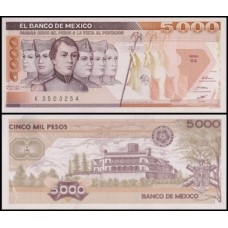 México P-88a.8 Fe 5.000 Pesos 1985