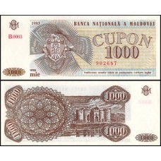 Moldova Moldávia P-3 Fe 1.000 Cupon 1993