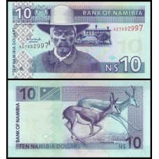 Namíbia P-4c Fe 10 Namibia Dollars ND (2001) Hendrik Witbooi 