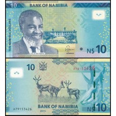 Namíbia P-16a Fe 10 Namibia Dollars 2015