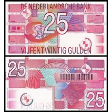 Netherlands Holanda P-100 S/Fe 25 Gulden 1989