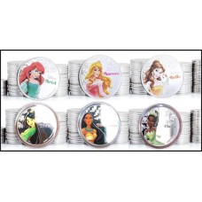 Disney Set C/6 Princesas Banhada a Prata Fc