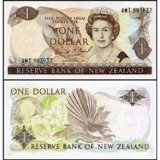 New Zealand Nova Zelândia P-169c Fe 1 Dollar ND (1981-92) Rainha