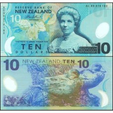 New Zealand Nova Zelândia P-186b.3 Fe 10 Dollars 2006 Kate Sheppard