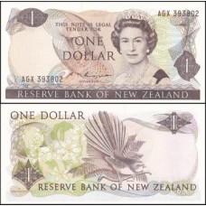 New Zealand Nova Zelândia P-169b Fe 1 Dollar ND (1985) Rainha