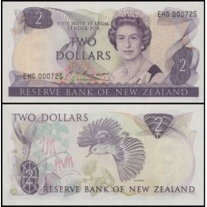 New Zealand Nova Zelândia P-170b S/Fe 2 Dollars ND (1985) Rainha