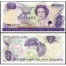 New Zealand Nova Zelândia P-170b Fe 2 Dollars ND (1985) Rainha