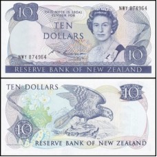 New Zealand Nova Zelândia P-172b Fe 10 Dollars ND (1985) Rainha