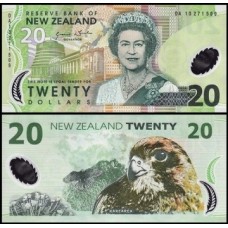 New Zealand Nova Zelândia P-187c.1 Fe 20 Dollars 2013 Rainha Polímero